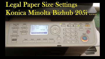 legal paper Setup in Konica Minolta Bizhub 205i. Bizhub 205i Mein Legal Paper Kaise Set Karen ?