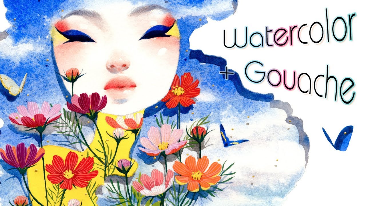 A Summer view // Watercolor + Gouache // Bao Pham