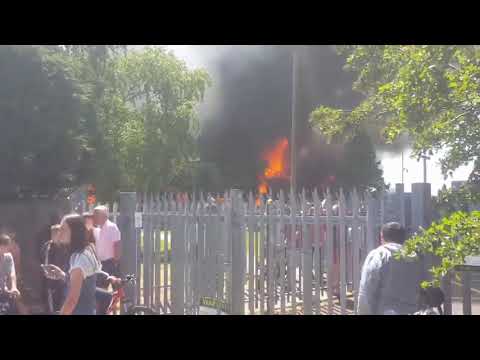 Huge fire blazes rips in long eaton school