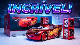 Relâmpago (marquinho), Lightning McQueen Disney Cars 1:24 Jada Toys + Estante com Rodas Unboxing!
