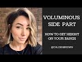 VOLUMINOUS SIDE PART || how I get my bangs to defy gravity