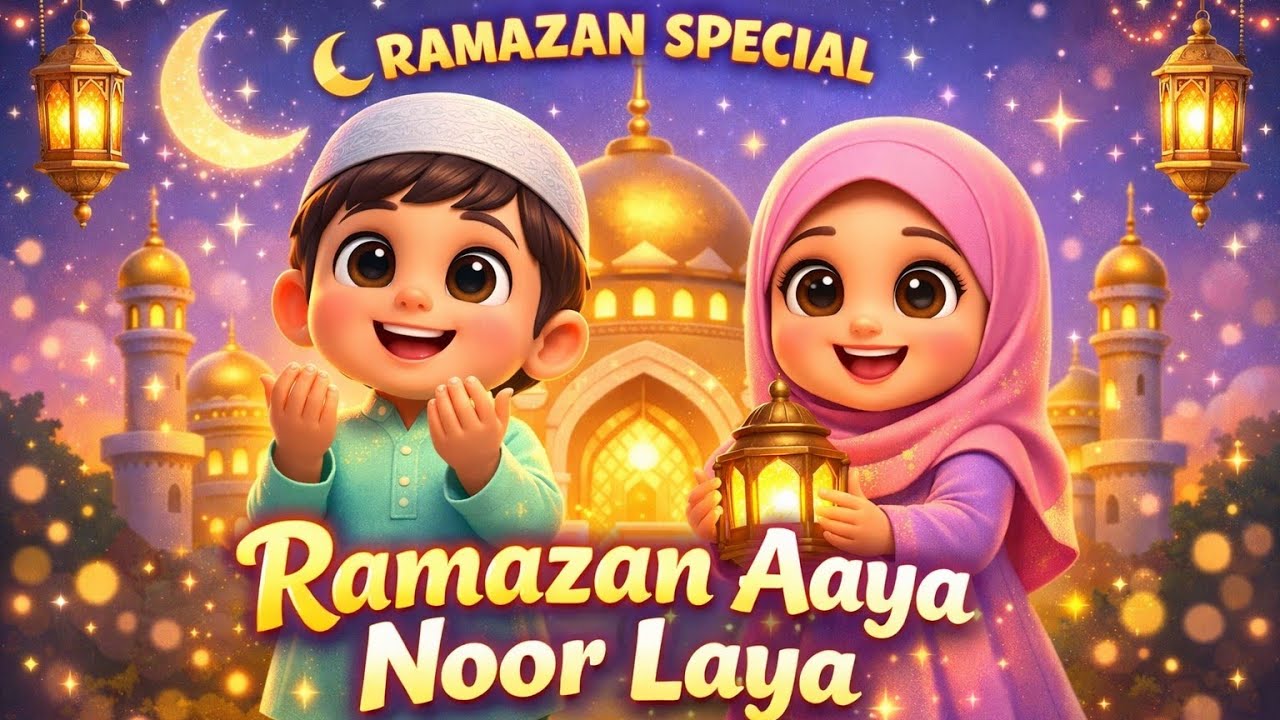 Ramazan Special Kids Naat 🌙 | Noor Bhara Mahina | Beautiful Islamic Naat for Kids