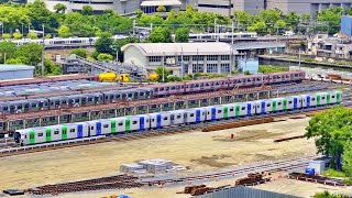 【大阪メトロ / 森之宮検車場に新駅】2023年5月22日（月）新型車両400系が2編成停まっている！