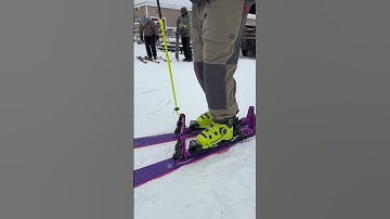 Got to test the viral full suspension ski bindings. #skiing #skis