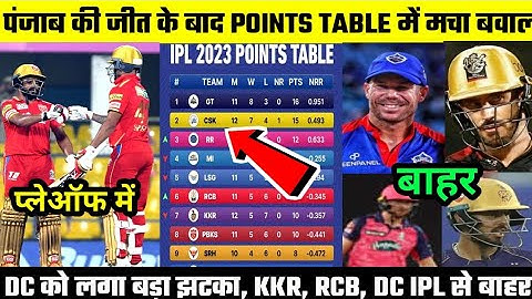 IPL 2023 Today Points Table । DC VS PBKS After Match Points Table । IPL 2023 points table PBKS VS DC