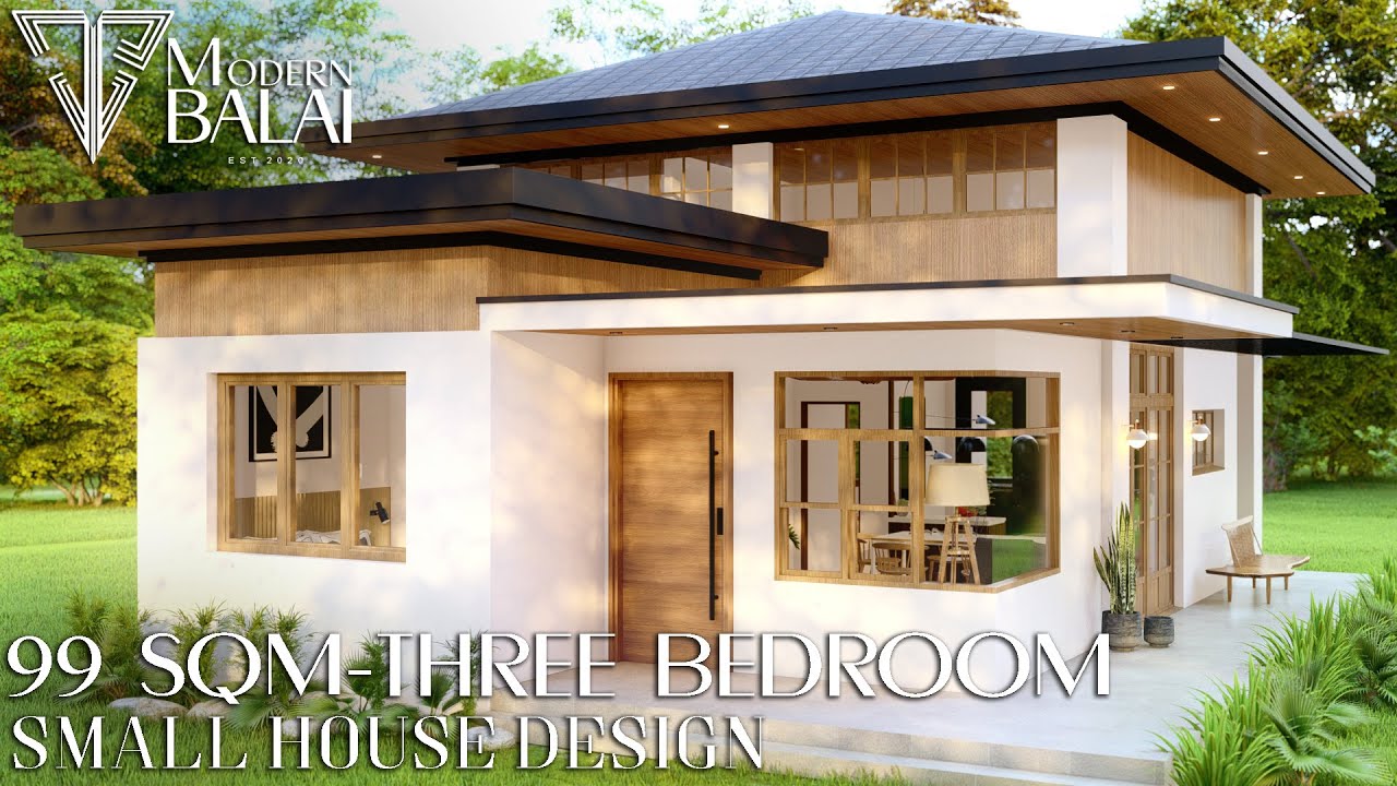 Modern Small House Design 3-Bedroom | 99 Sqm Only - YouTube