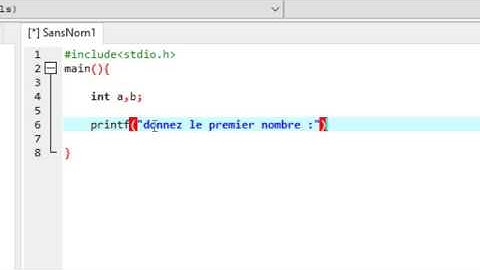 Somme de deux nombre en langage C