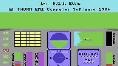 Commodore 64: Wing Commander game ending by Mastertronic