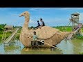 Giant Duck Making By Smart Village Boys - Record Breaking Big Artificial Duck In The Swimming Pool