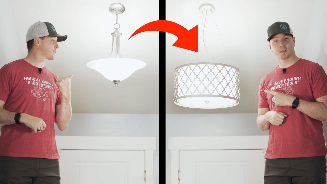 How To REPLACE A LIGHT FIXTURE In Under 10 Minutes