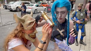 asking cosplayers to try asmr