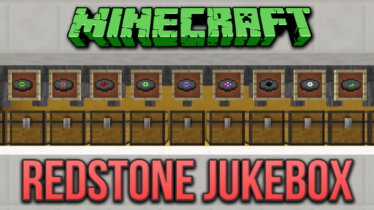 Minecraft Redstone Jukebox Tutorial Youtube