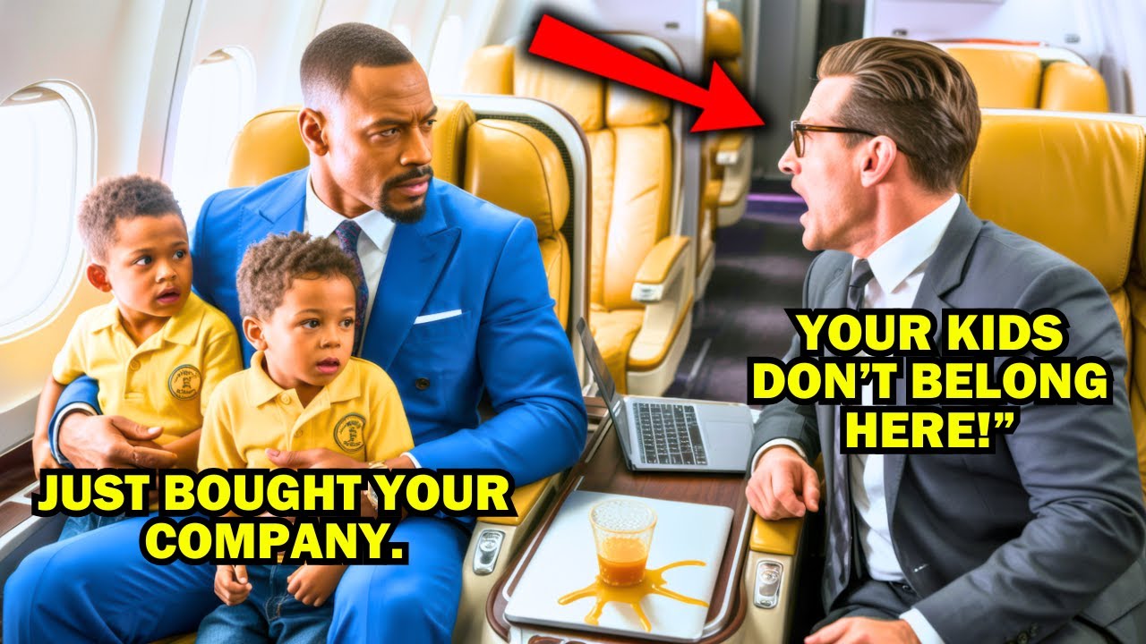 White Man Complains About Black CEO’s Kids in First Class, Then His Job Vanishes Overnight!