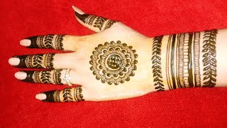 Very Easy Gol Tikki Mehndi Design For Beginners | Simple Gol Tikki Mehandi design | mehndi designs