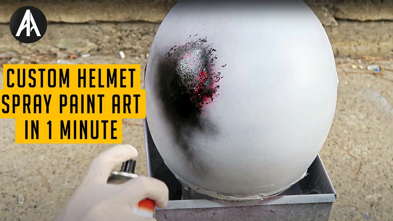 Custom Helmet Spray Paint Art in 1 Minute YouTube