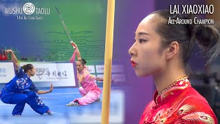 Lai Xiaoxiao All-Around Champion: Changquan, Jianshu, Qiangshu - 14th All China Games - Wushu Taolu