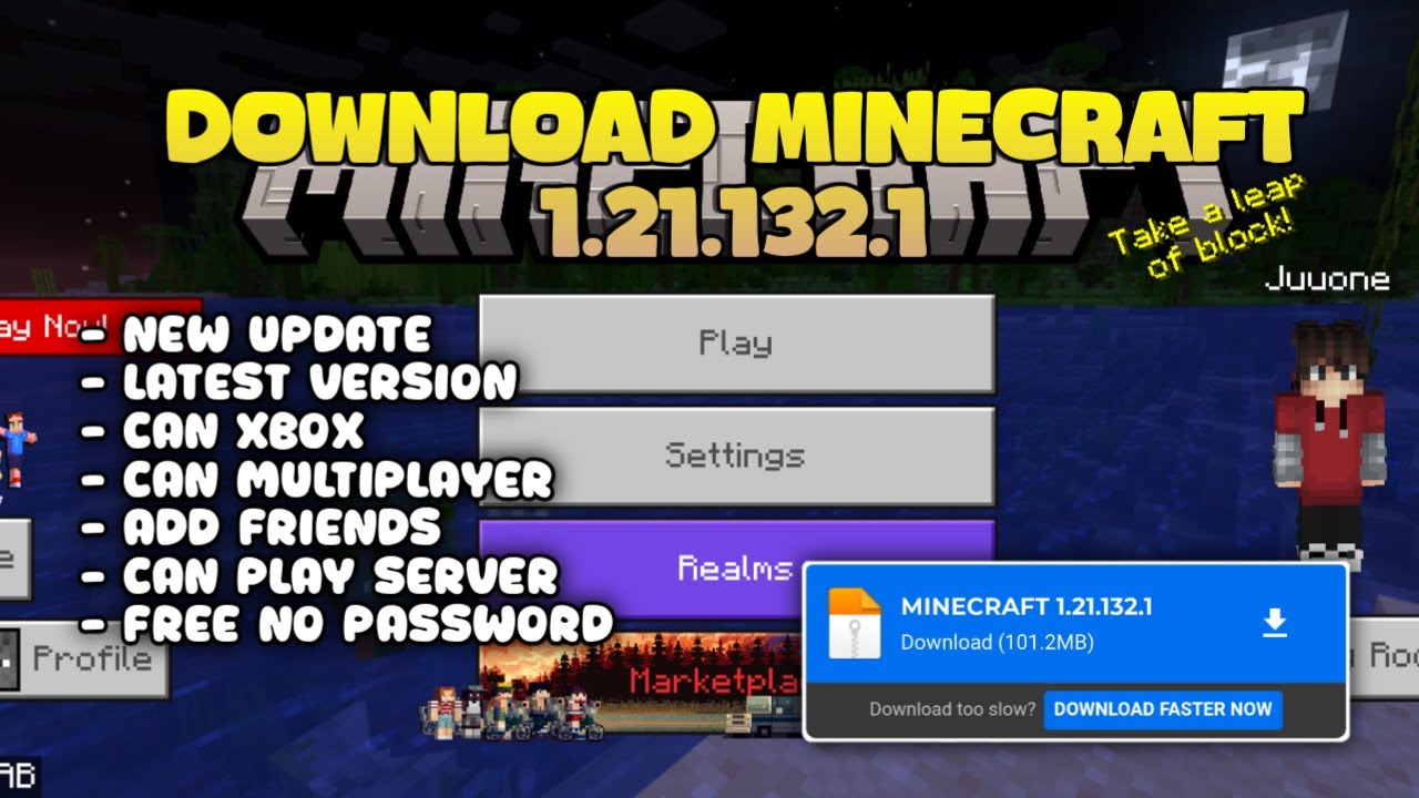 DOWNLOAD MINECRAFT UPDATE 1.21.132 FREE ‼️
