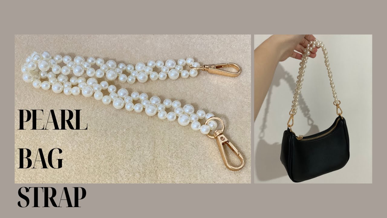 DIY PEARL STRAPS FOR DESIGNER BAGS! MAKE YOUR OWN BAG STRAPS/ ESCALE AND  LOUIS VUITTON BAGS 