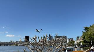 C-17A Globemaster III fly by 2 - Brisbane Riverfire test run