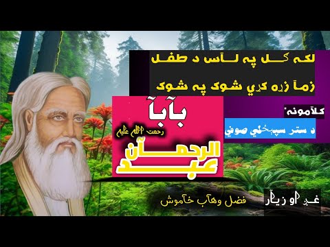 د صوفي شآعر عبدالرحمآن بآبآ نآشنآ کلآمونه