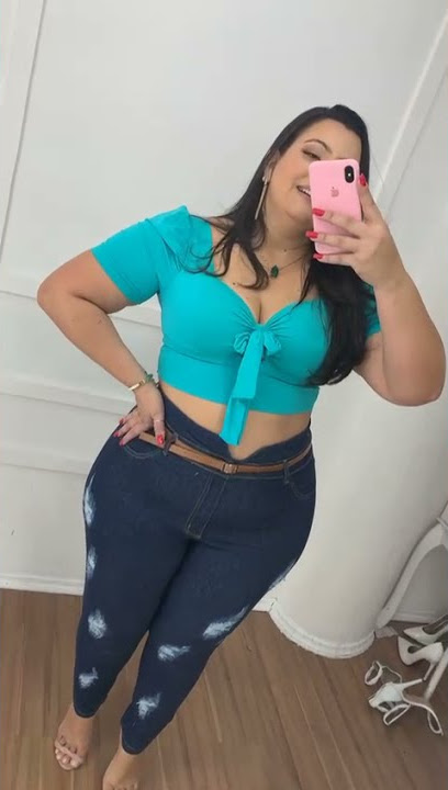 Calça Jeans Helix Plus Size Clochard Tamarah Azul