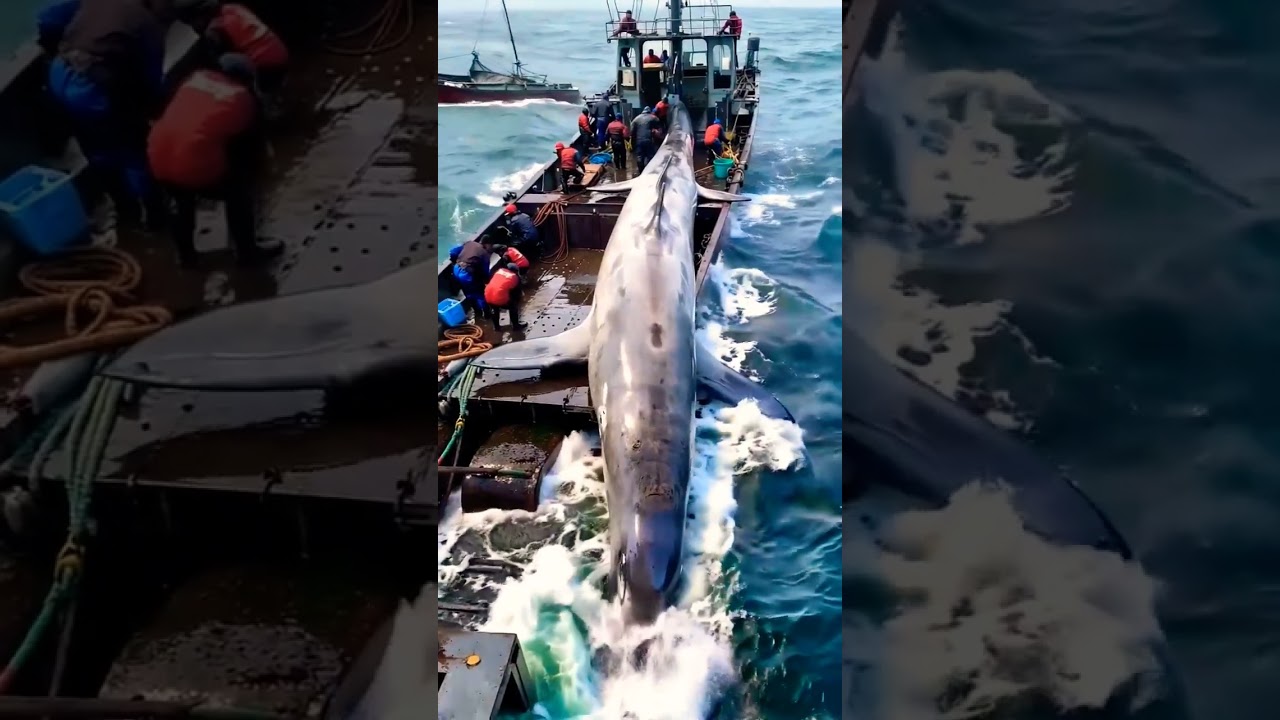 GIGANTIC__dolphin_caught_by_fishermen🌊🐬