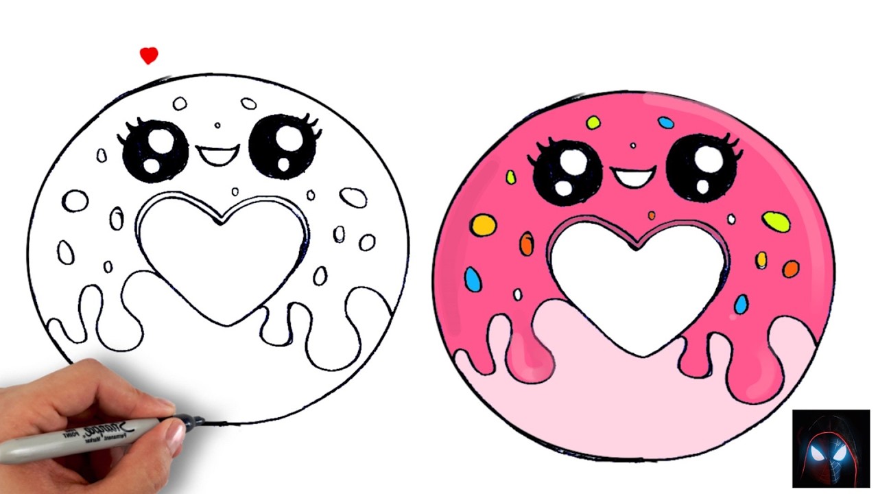 How to Draw a Cute Donut | Easy Step-by-Step Kawaii Drawing Tutorial