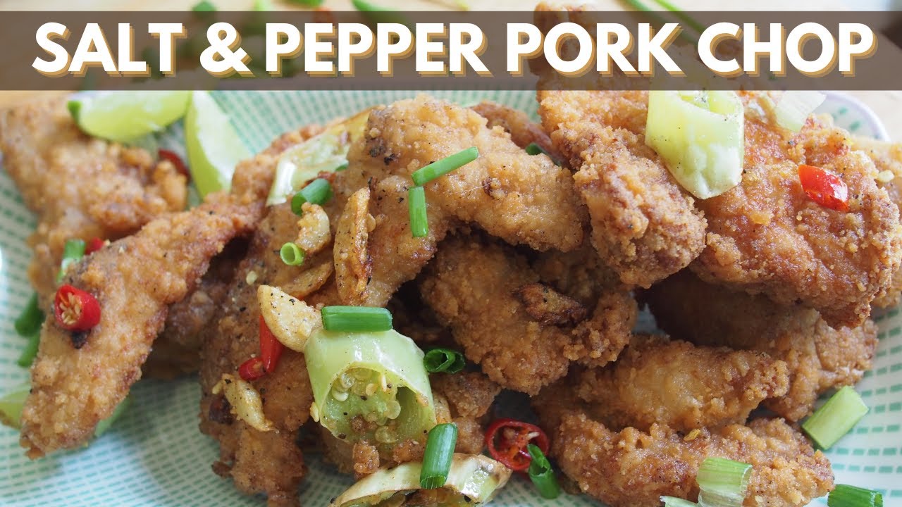 JUICY CRUNCHY Salt Pepper Pork Chops Recipe | Wally Cooks Everything ...