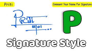 ✔️ Priti Name Signature Style Request Done