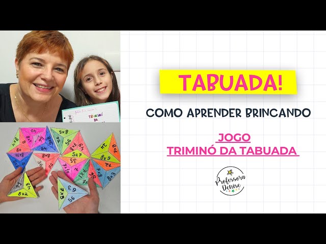 JOGO DE TABUADA! O Triminó da - Papo da Professora Denise