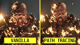Resident Evil 3 Remake Vanilla vs Path Tracing Mod RTX 4080 Graphics Comparison