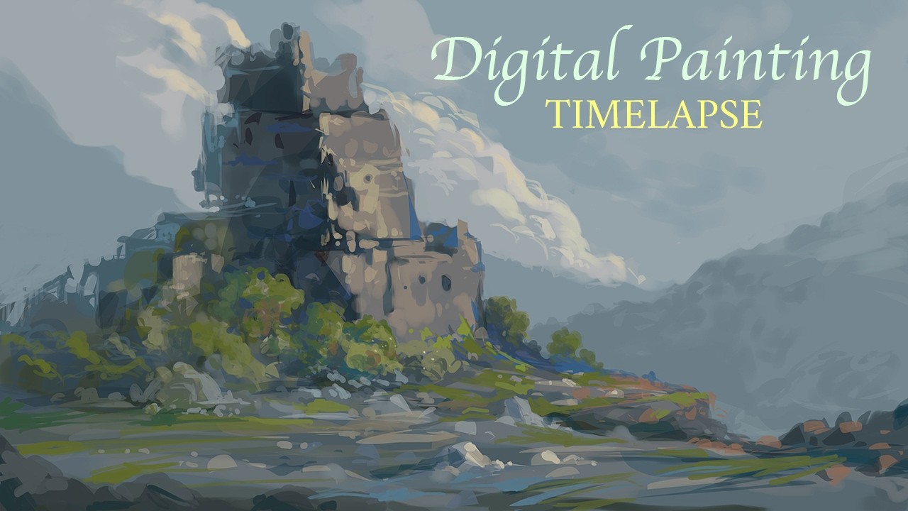 Стара вежа - Цифровий живопис в Кріті - Таймлапс відео