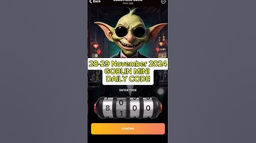 28 November Goblin Mine GameCode | Goblin Mine Game VIP Code ||Goblin Mine Game Daily Code