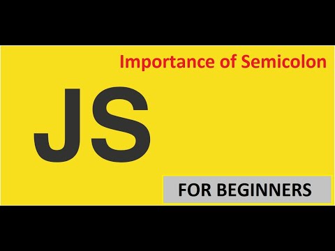 importance of semicolon in JavaScript, uses of semicolon in JavaScript