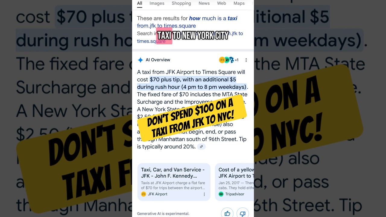 JFK Airport to Times Square 🗽