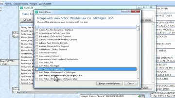 Cleaning Up Duplicate Places in RootsMagic 4