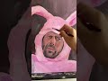Bruce Willis… but make him a bunny 🐰  #shorts #painting #artprocess  #funnyart #oddlysatisfying