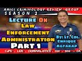 LECTURE ON LAW ENFORCEMENT ADMINISTRATION (Part 1)