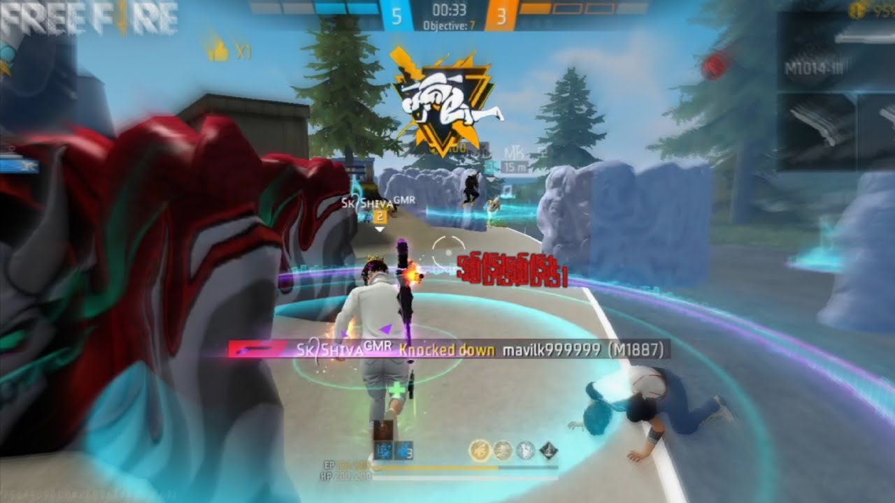 2v3 Custom Challenge OP Gameplay 🔥 Free Fire | SK SHIVA GMR 