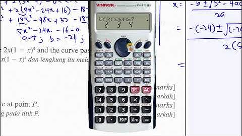 Add Math Past Year 2015 -  Paper 2 - Question 1