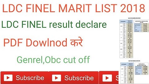 Ldc 2018 final merit list|| LDC bharti final merit list||RMSSB Ldc finel cut off 2020||Ldc result
