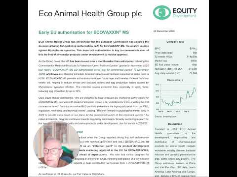 Eco Animal Health Secures EU Approval for ECOVAXXIN® MS
