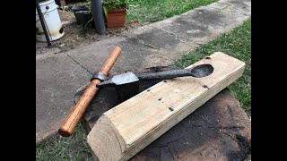 Forging a spoon auger bit; mastermyr item #49