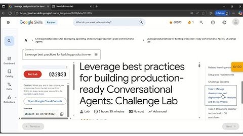 Leverage Best Practice for Building Production-Ready Conversational Agents: Challenge Lab | Google 