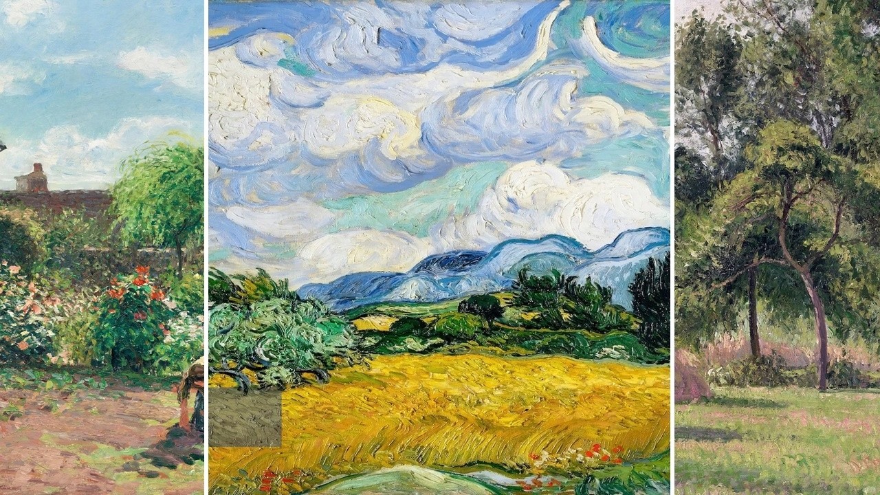 Fine Art TV — Silent Art Gallery · September 9 Night | van Gogh · Wheat Field & others
