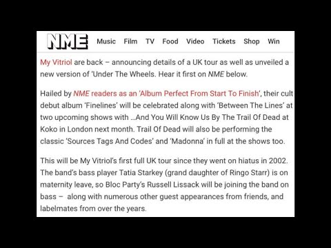 My Vitriol Under The Wheels 2017 Recording Youtube