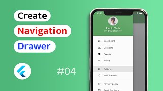 how to create navigation drawer in flutter app? (android & ios)