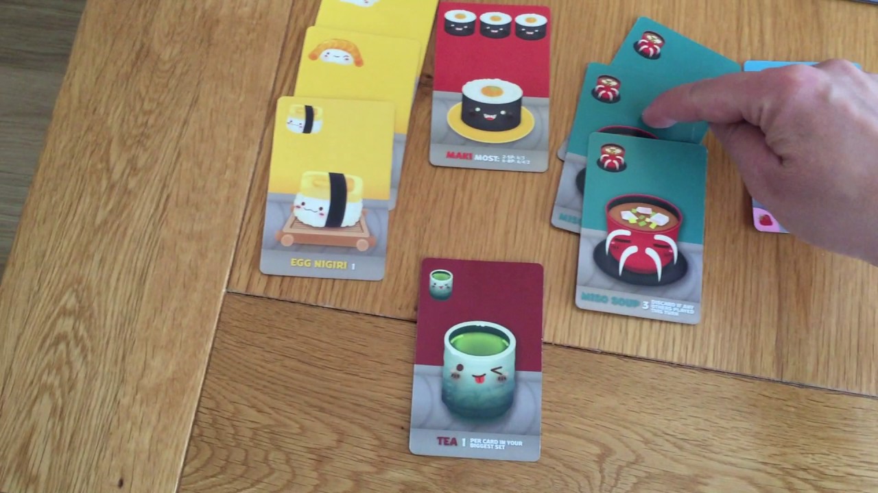 Sushi Go Party: an example of a game of three rounds - YouTube
