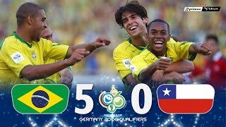 Brasil 5 x 0 Chile (Adriano Hat-Trick) ● 2006 World Cup Qualifiers Extended Goals &amp; Highlights HD