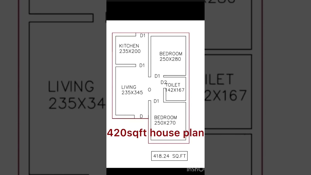 420sqft house plan